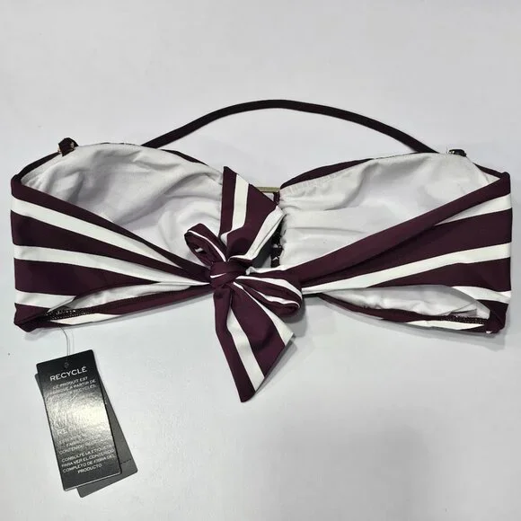 Lauren Ralph Lauren Striped Ring Bandeau Bikini Top - Picture 6 of 9
